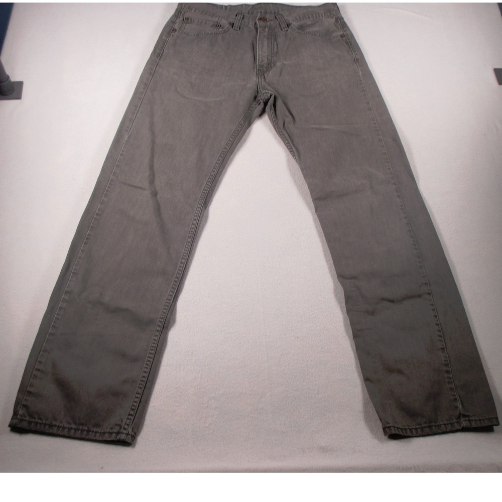 Levi's 505 Men's 32x34 Black Faded Wash White Tab Regular Fit Straight Leg Jeans